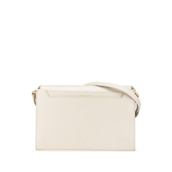 SAINT LAURENT White Leather Shoulder Bag - Picture 1 of 13